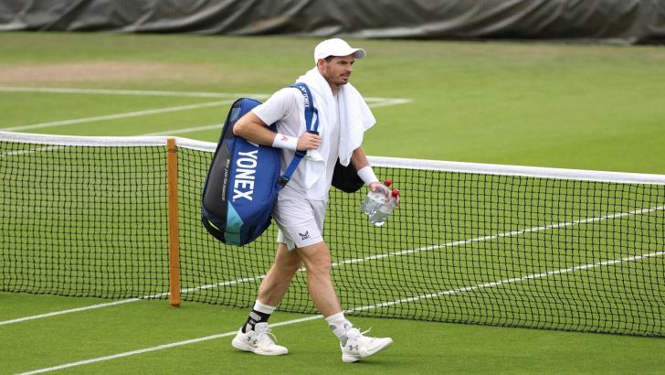 Tennis player Andy Murray at Wimbledon 2024